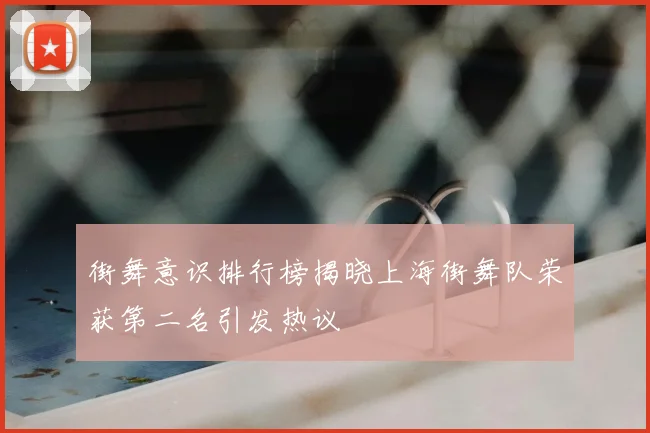 街舞意识排行榜揭晓上海街舞队荣获第二名引发热议