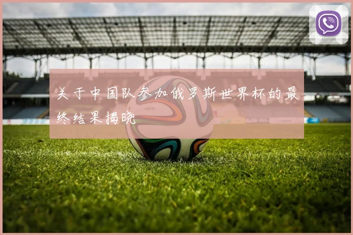 关于中国队参加俄罗斯世界杯的最终结果揭晓